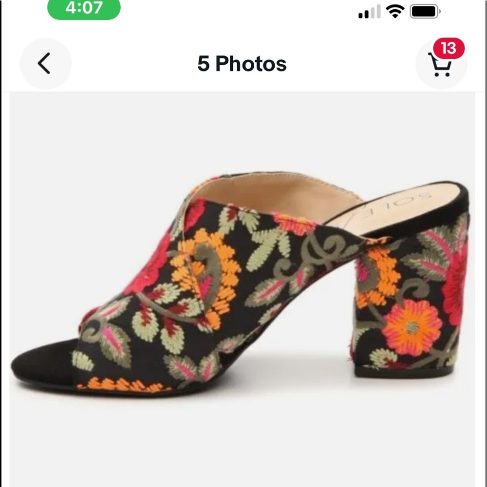 Sold Society Embroidered Mules